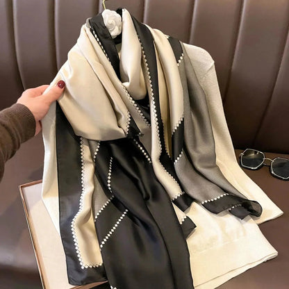 180*90cm Luxury Brand Spring Summer Autumn Women Clothing New Fashion Color matching printed silk scarf lady popular turba