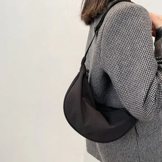 Solid Color Chest Bag for Women | Large Capacity Travel Crossbody & Half Moon Belt Bag (Ladies Daily Street Fanny Pack)