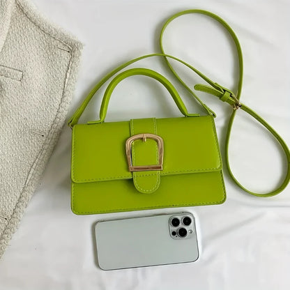 1 bolso bandolera cuadrado minimalista verde para mujer, ...