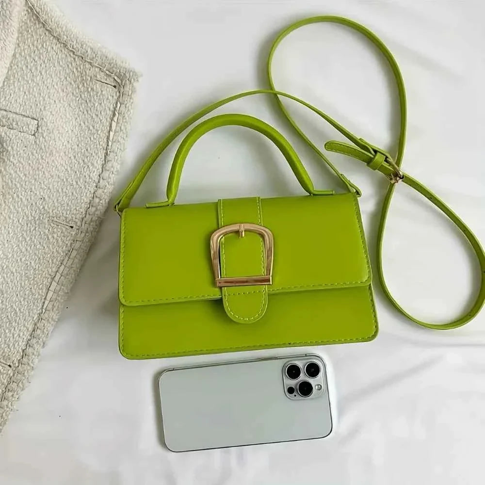 1 bolso bandolera cuadrado minimalista verde para mujer, ...