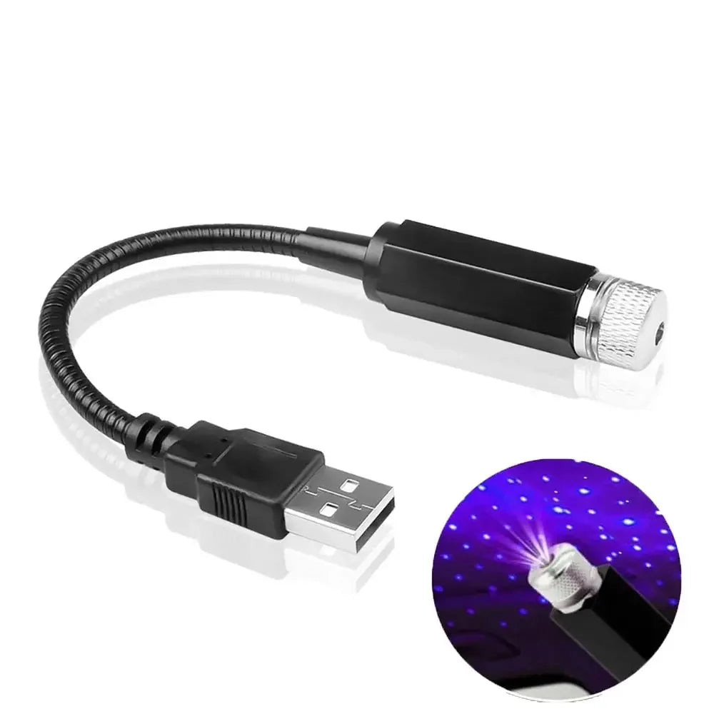 LED Starry Sky Lamp Car Laser Star Roof Light 5V USB Powered Galaxy Star Atmosphere Light Projector Lamp For Room Ceiling Decor