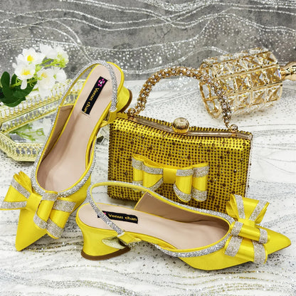 New Shoes And Bag Matching Set For Party Wedding ED126