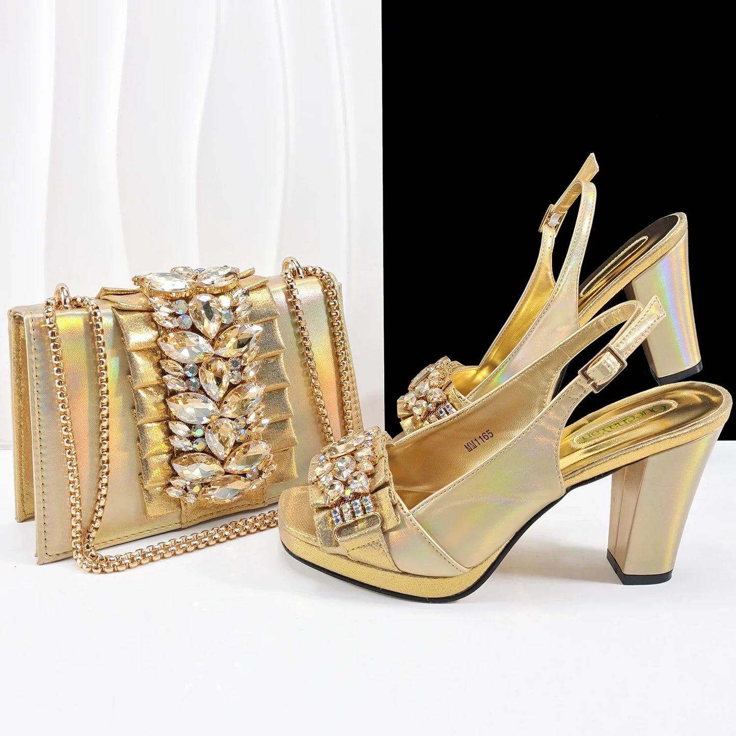 Lastest Italian Shoes with Matching Bag Set HFG1-2