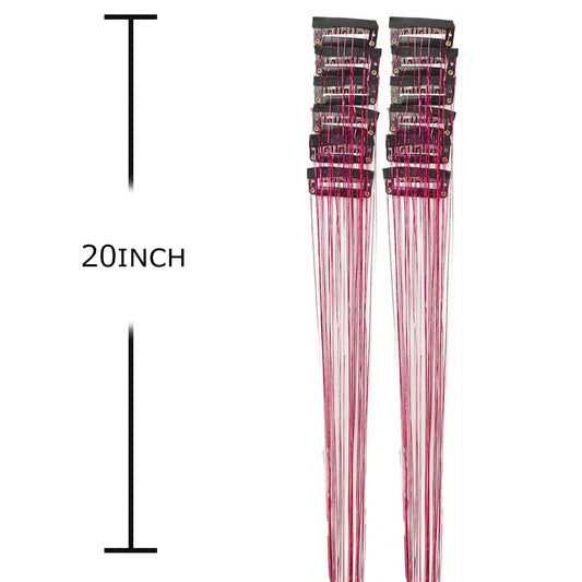 12 Uds. De oropel de pelo sintético con Clip de oropel co...
