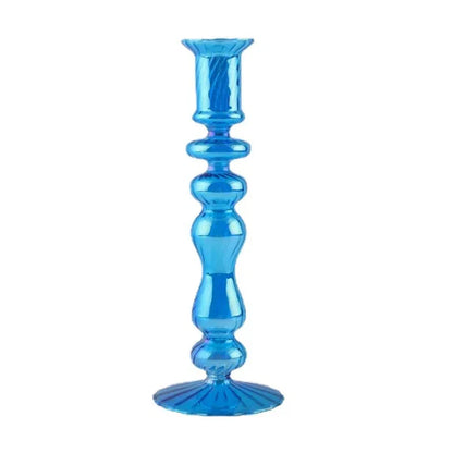 Floriddle Retro Candlesticks Taper Candle Holders Tall Candlesticks Decoration Party Glass Vase Home Decor Wedding Decoration