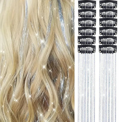12 Uds. De oropel de pelo sintético con Clip de oropel co...