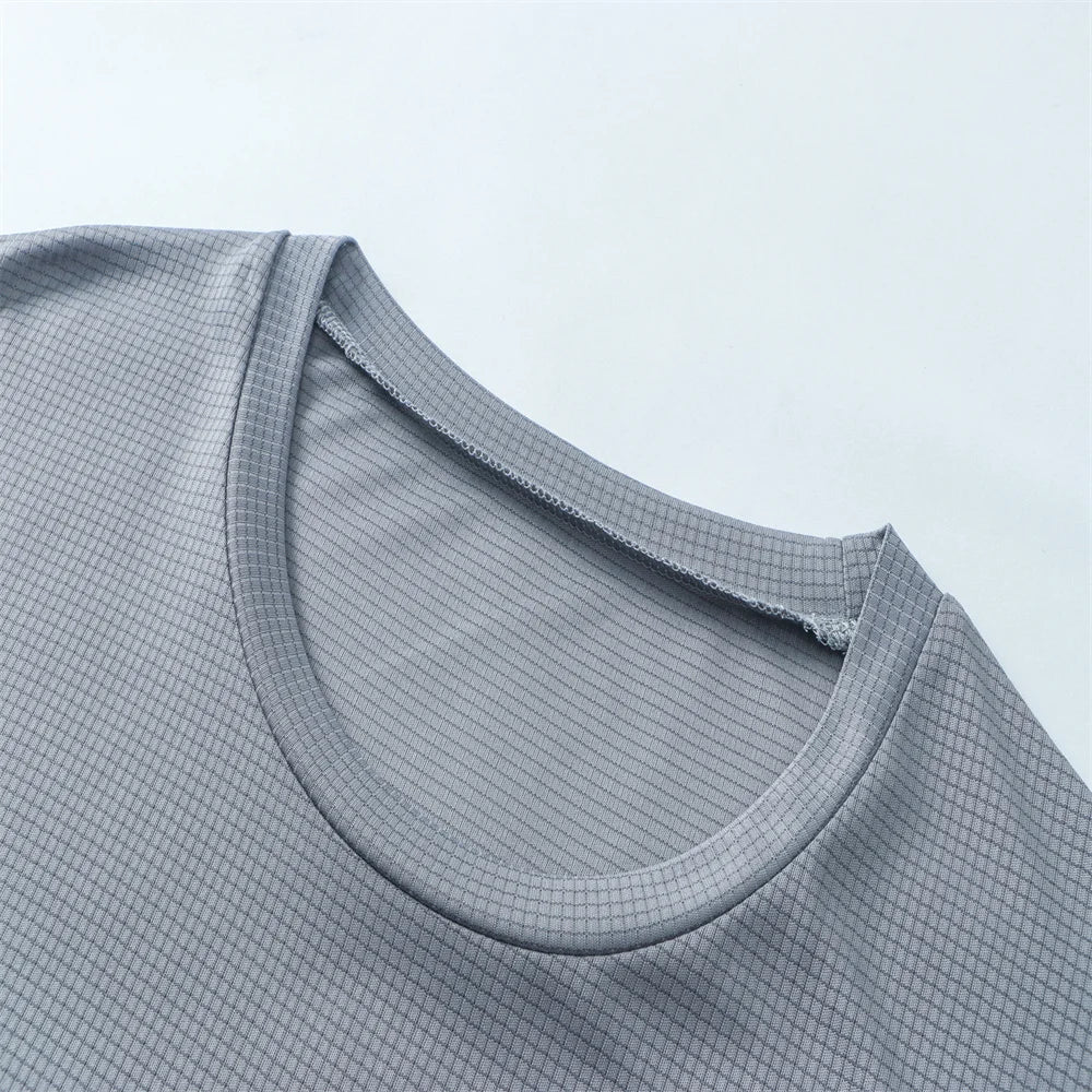 Men Fitness Gym t-Shirt Quick Dry Sport Running Shirts Man Short Sleeve Bodybuilding Top Training Football Jersey Man Sportswear