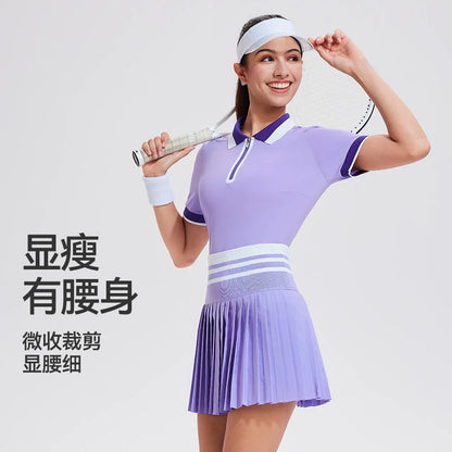 2025 Conjunto de verano para mujer, colegiala, Polo de ma...