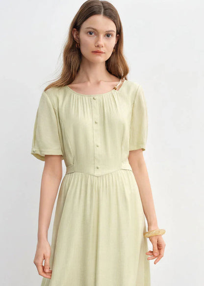 Summer Beaded Midi Dress Slim Fit Commuter Style