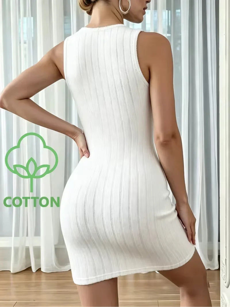 2 piezas de elegantes vestidos ajustados sin mangas con a...