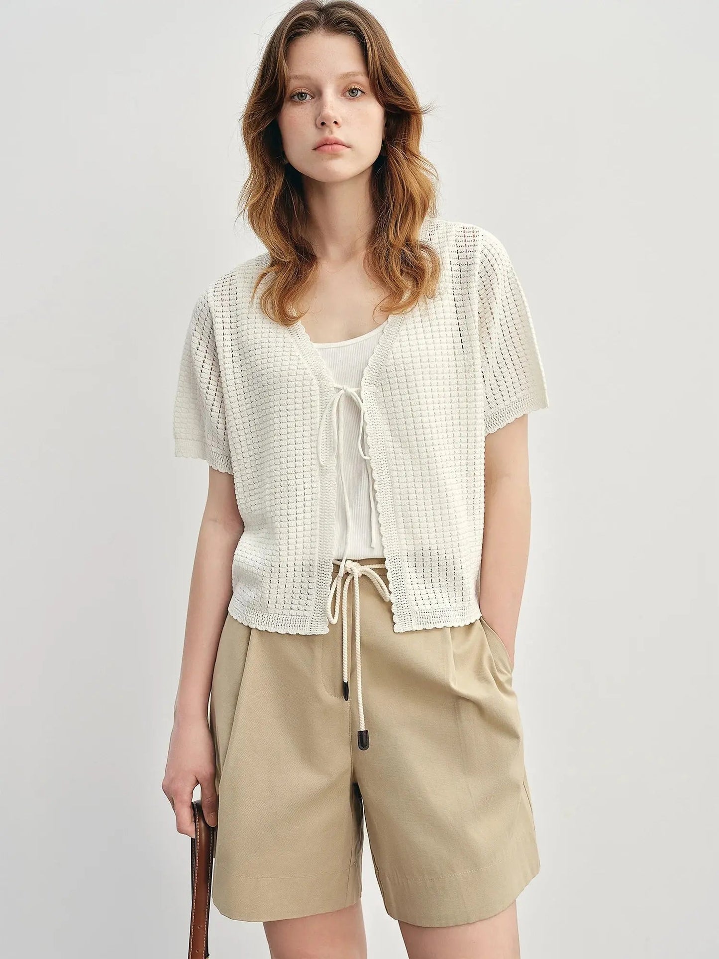 Fluid Silhouette Summer Mesh Cardigan