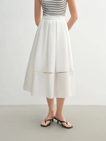 Plus Size Artistic Retro High Waist Slimming Long Skirt
