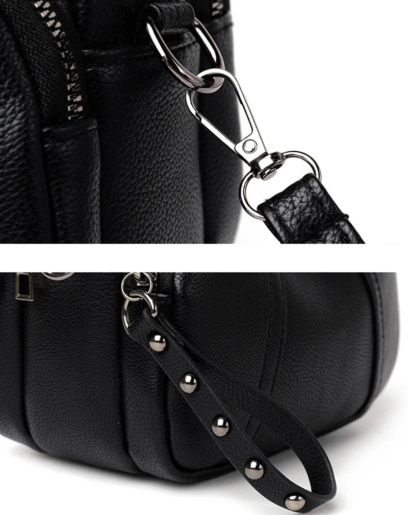 PU Leather Casual Crossbody Bag for Women | Shell Purse & Handbag (Lady Luxury Design Small Shoulder Messenger Bag)