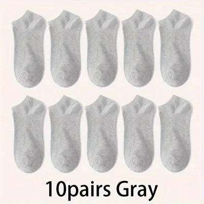 5/10-Pack Unisex Comfort-Fit Ankle Socks For All, Breathable & Lightweight - Ideal For Sports & Daily Wear