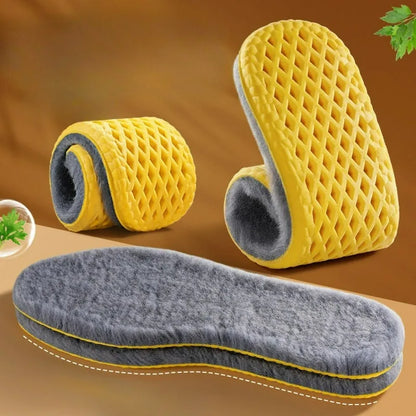 1/5 Pares de Plantillas de Felpa Transpirables para Invie...