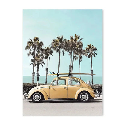 Sea Beach Posters Wall Art Canvas Painting Whale Starfish Coconut Shell Summer Seaside Scenery Pictures Nordic Room Home Decor