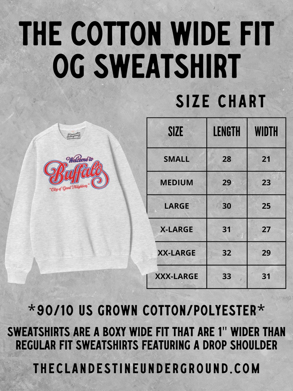 Underground Original Design: Moose Jaw, Canada 90's Boxy Cotton Sweatshirt