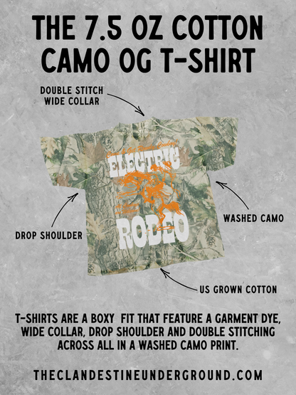 Underground Original Design: Left My Heart in Texas Camo Boxy Cotton TShirt