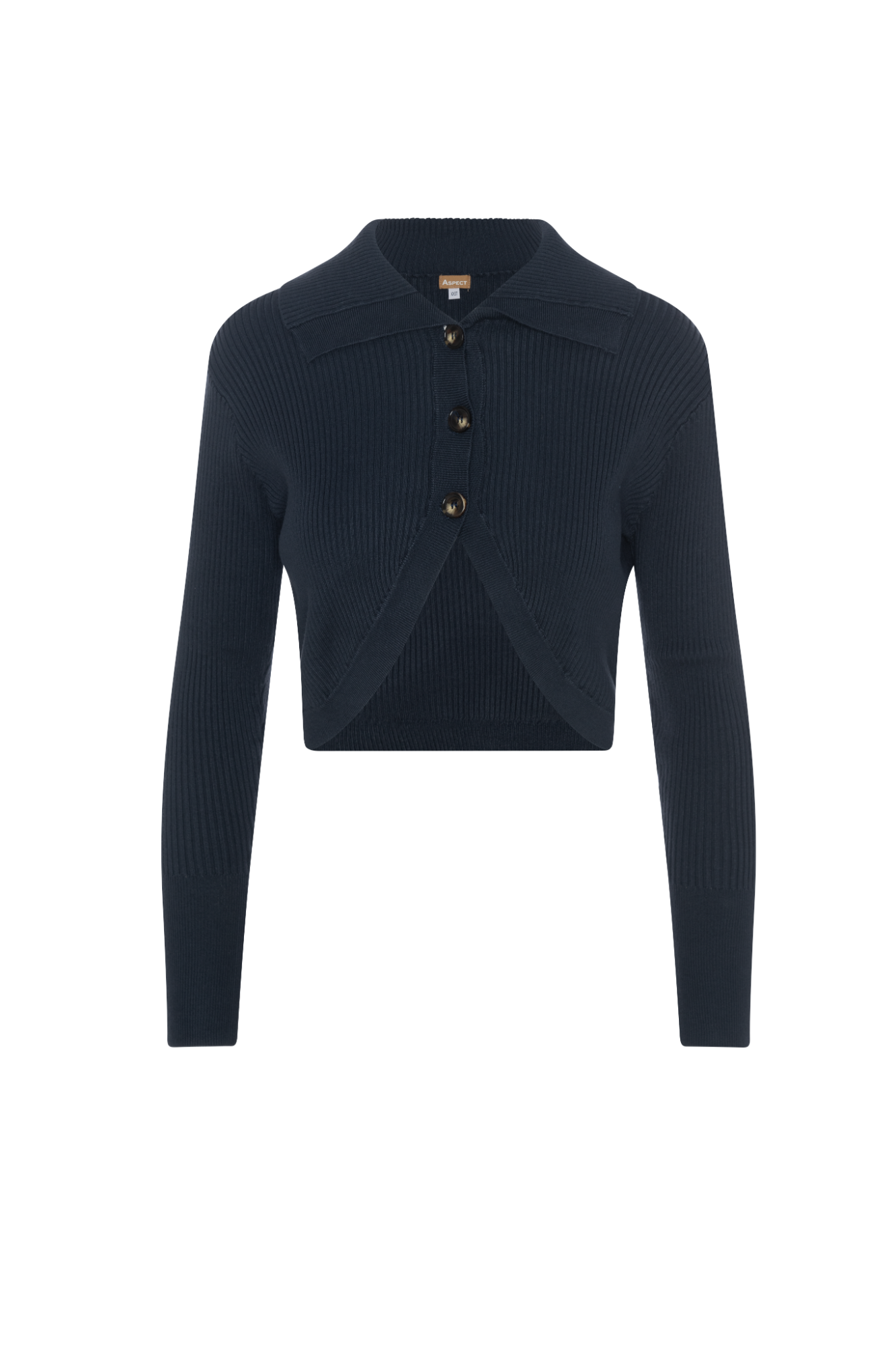 Big Collar Crop Cardigan