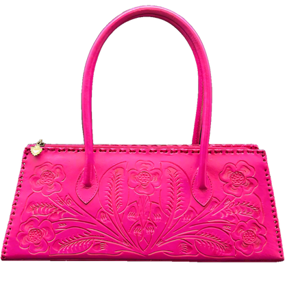 The Abby| Floral Hand-Tooled Leather Clutch & Crossbody