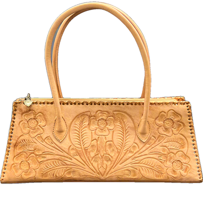 The Abby| Floral Hand-Tooled Leather Clutch & Crossbody