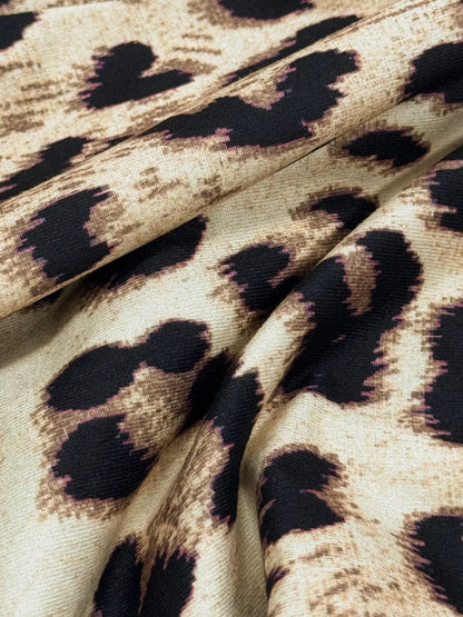 Leopard Print One-Shoulder Top and Pants Set