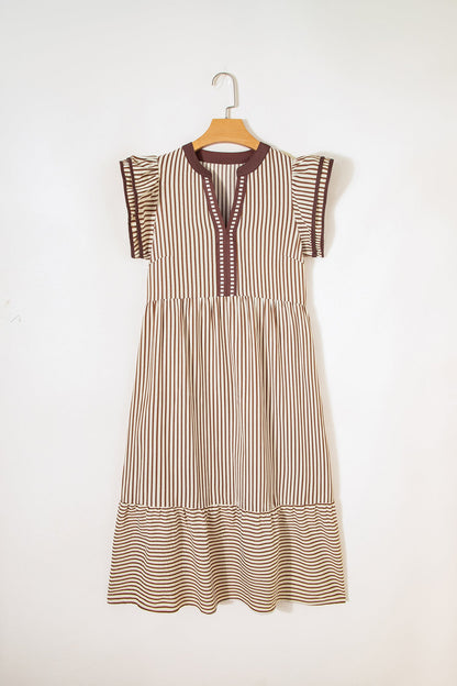 Makenzie Contrast Trim Midi Dress