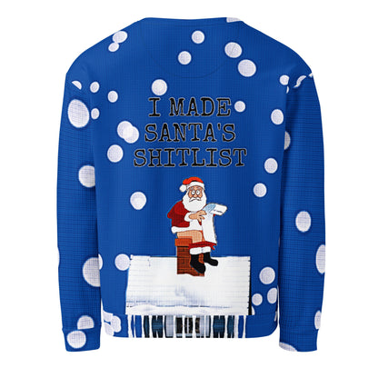 I Made Santa's Shitlist Novelty Unisex Ugly Christmas Sweatshirt