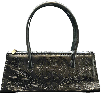 The Abby| Floral Hand-Tooled Leather Clutch & Crossbody