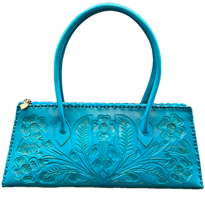 The Abby| Floral Hand-Tooled Leather Clutch & Crossbody