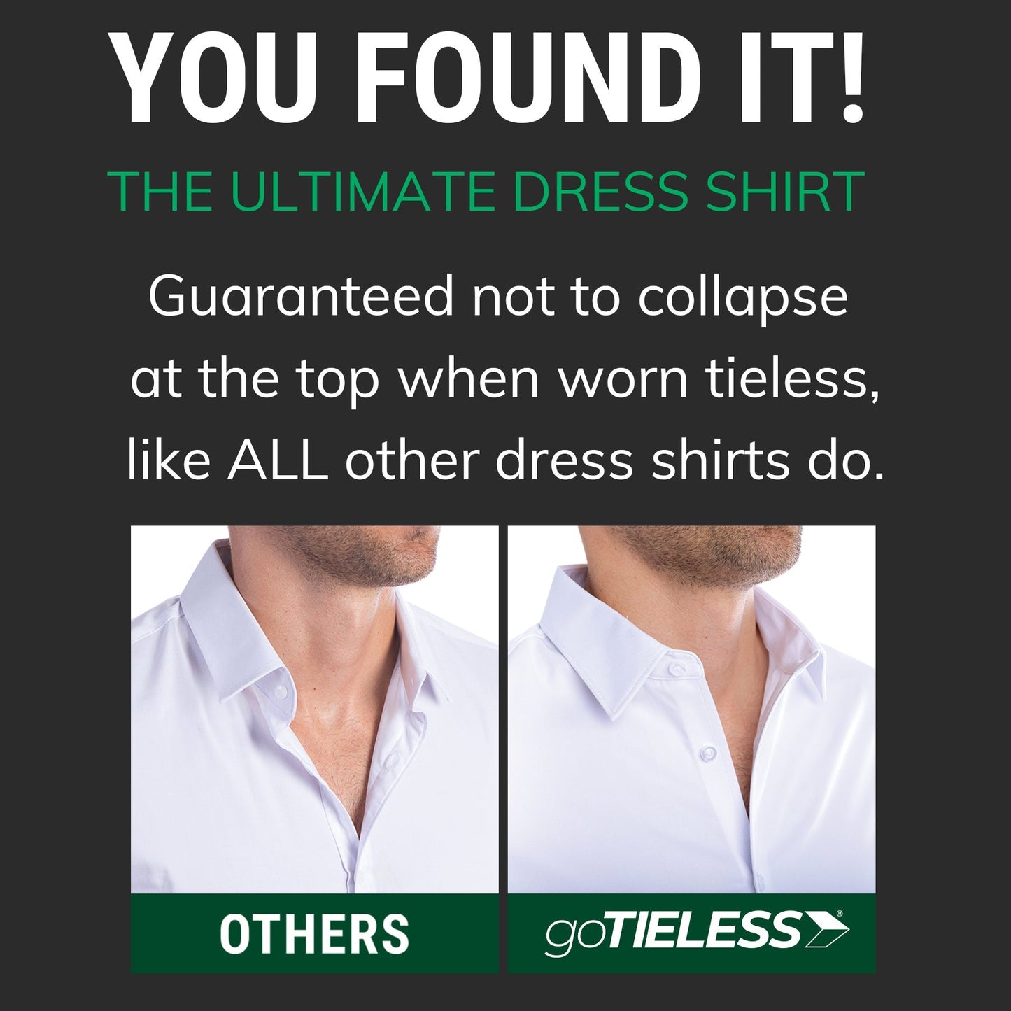 goTIELESS Ultimate Dress Shirt (White/Royal Palm)