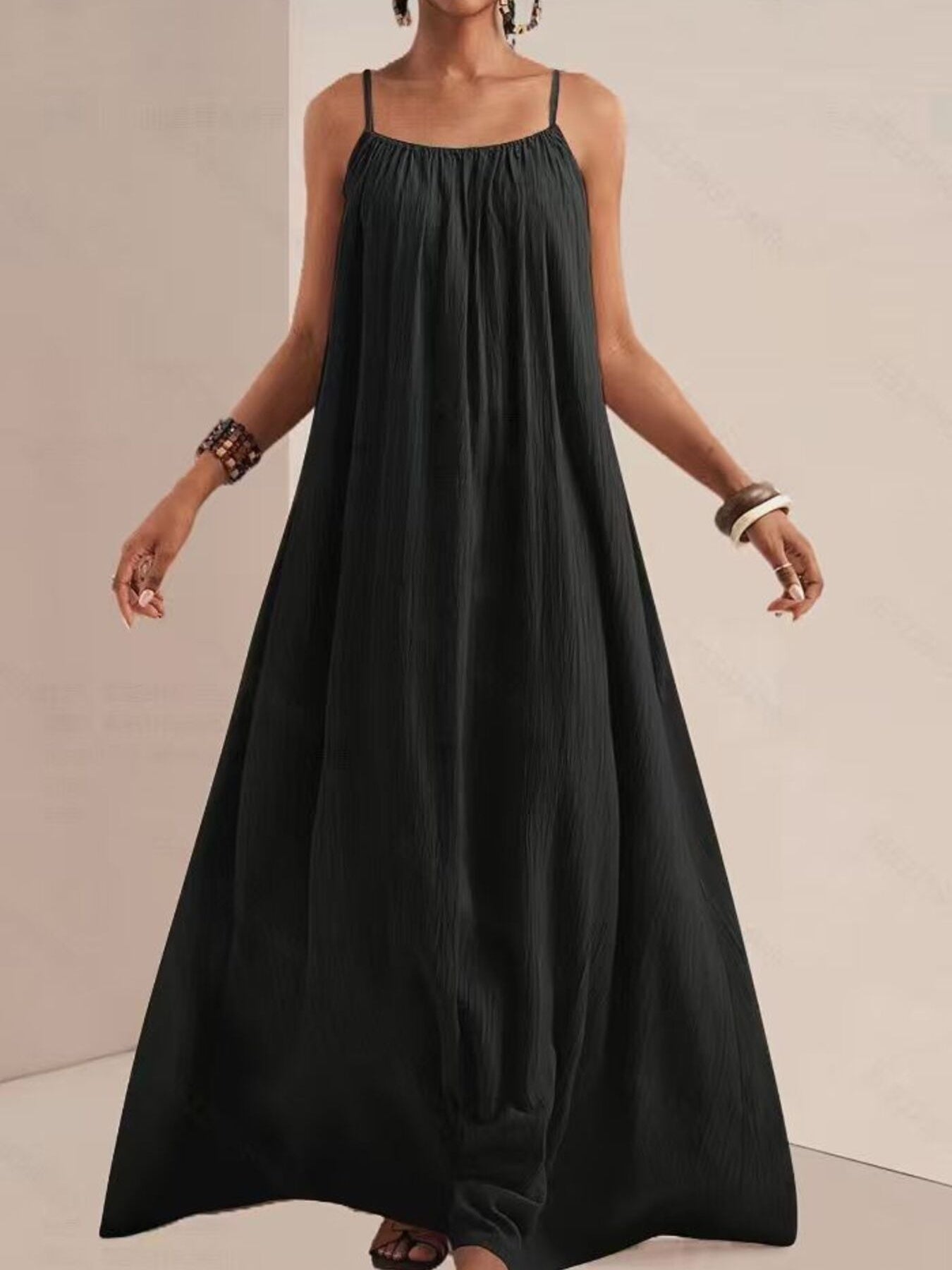 Spaghetti Strap Flowy Maxi Dress