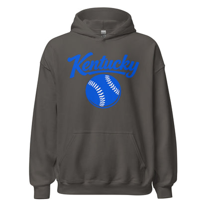 Blue Kentucky Script Softball Hoodie | Classic Pullover Sweatshirt