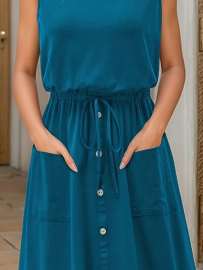 Round Neck Sleeveless Tank Dress