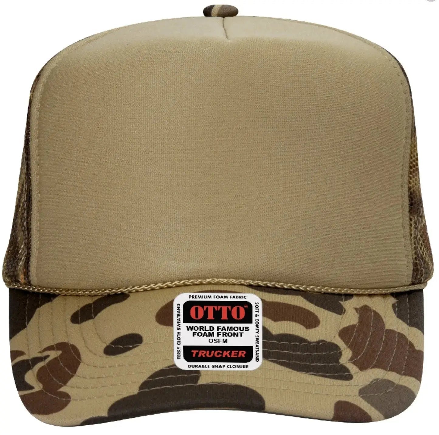 Just A Mom Out Here Trying Not To Raise Assholes Adult Otto Foam Trucker Hat