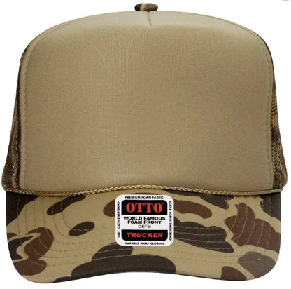 Just A Mom Out Here Trying Not To Raise Assholes Adult Otto Foam Trucker Hat