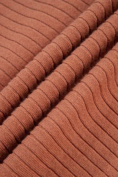 Ribbed Knit Button Front Dolman Sleeve Sweater Car