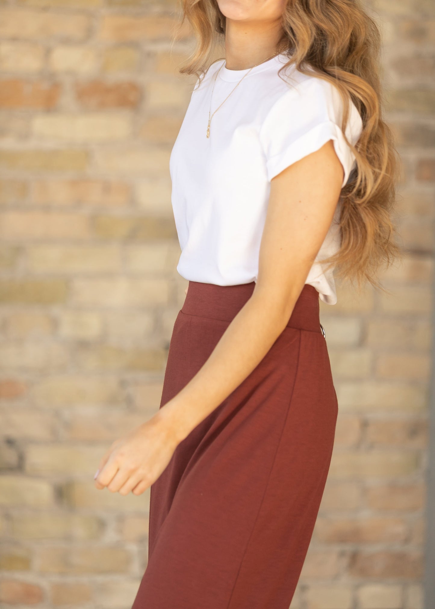 Clarise Rust Premium Knit Maxi Skirt