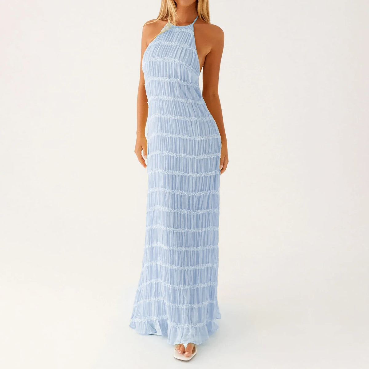Vestido de cóctel fruncido elegante para mujer, vestido l...