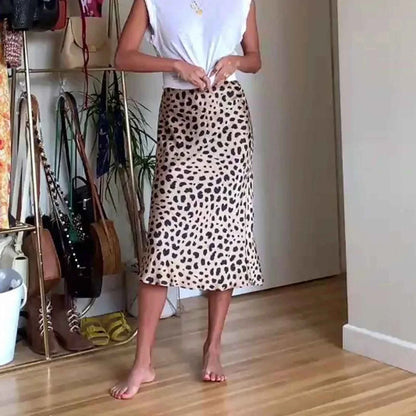Faldas de cintura alta para Mujer, falda larga Vintage de...