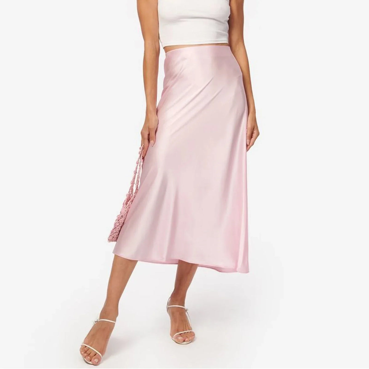 Faldas de cintura alta para Mujer, falda larga Vintage de...