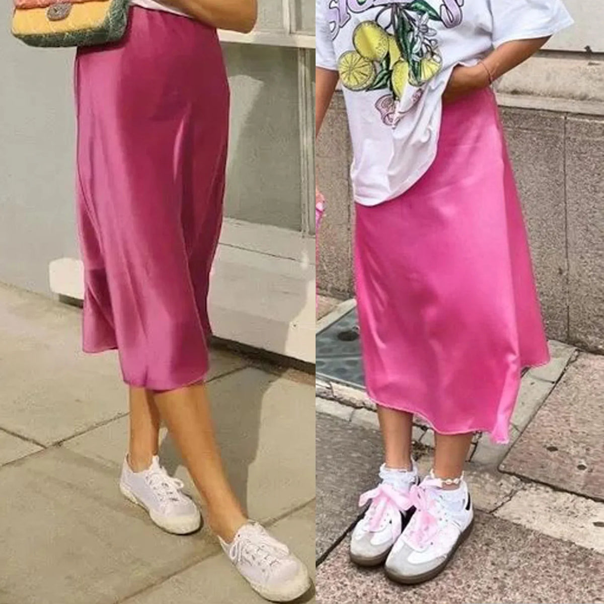Faldas de cintura alta para Mujer, falda larga Vintage de...