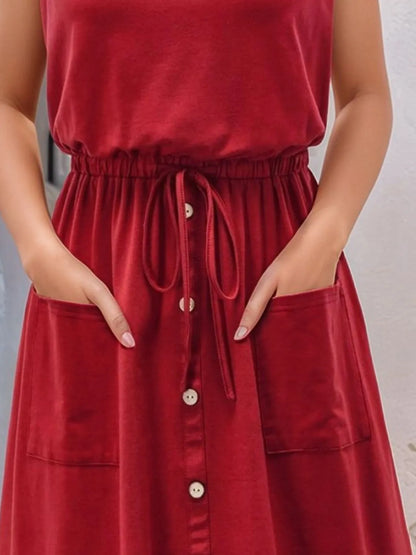 Round Neck Sleeveless Tank Dress