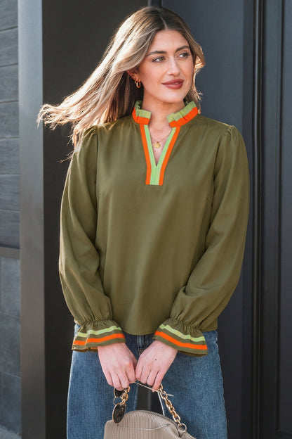 Marie Long Sleeve Blouse Long Sleeve Top