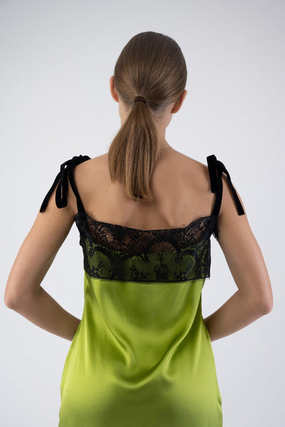 Green Silk Dress