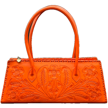 The Abby| Floral Hand-Tooled Leather Clutch & Crossbody