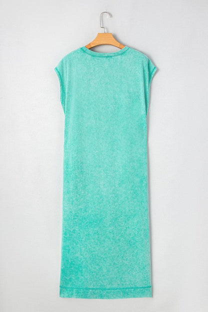 Eloise Mineral Wash Pocketed T-shirt Long Dress