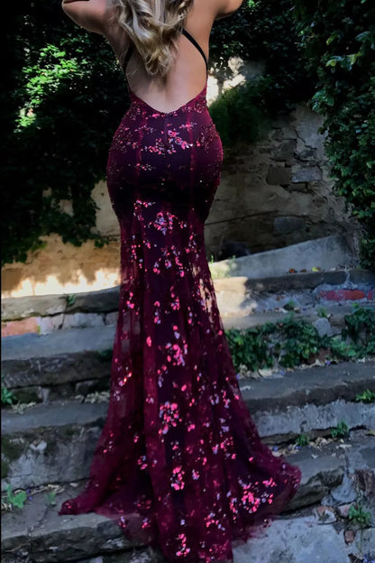 Sequin Tie Back V-Neck Maxi Dress