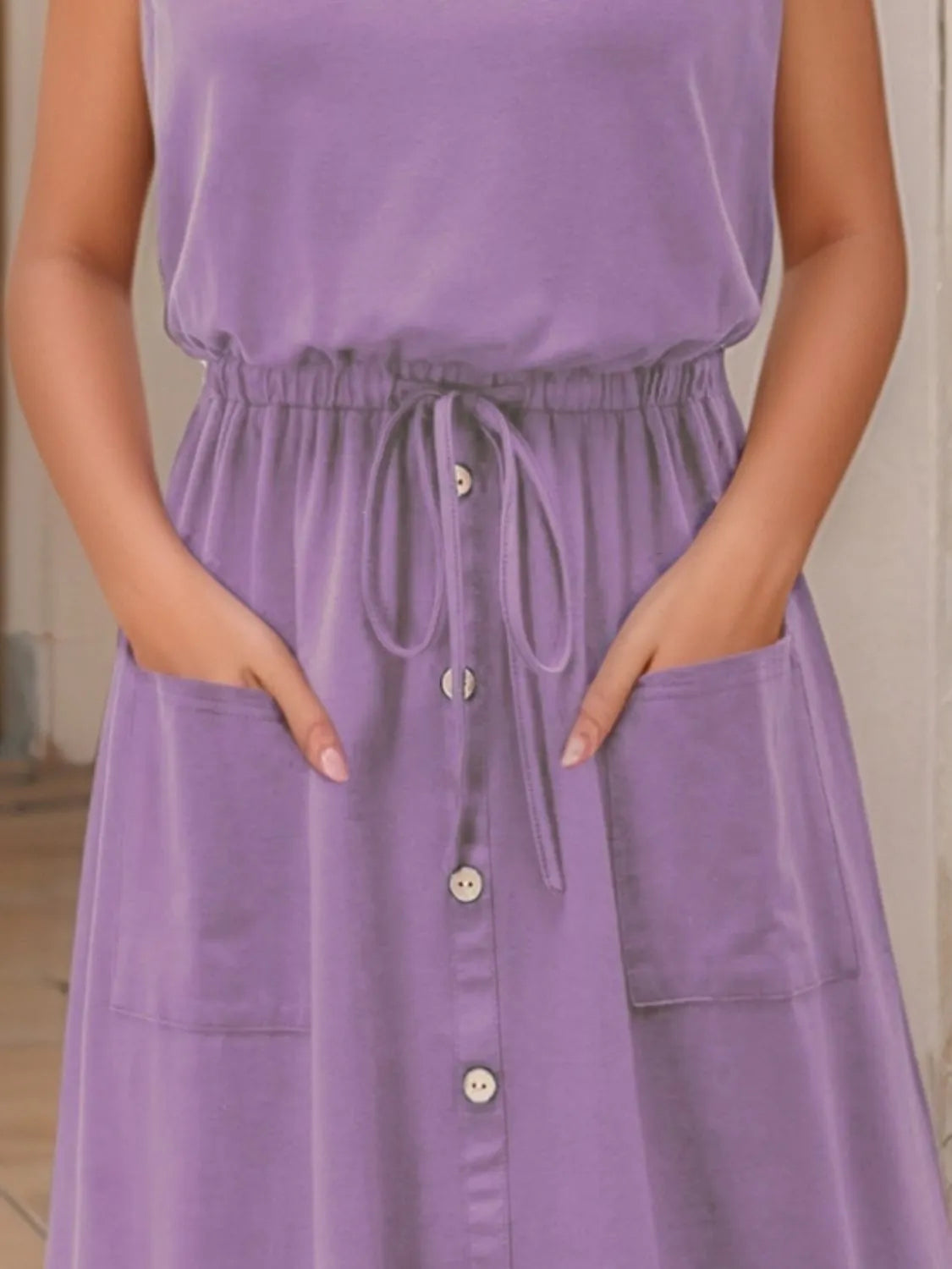 Round Neck Sleeveless Tank Dress