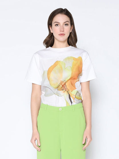 Gracia Fashion Women's Flower Print Design T-Shirt